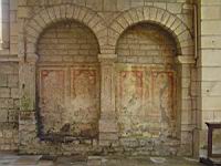 France, Nievre, La Charite sur Loire, Eglise Notre-Dame, Fresque